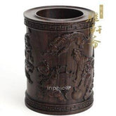 INPHIC-黑梓虎虎生威筆筒紅木工藝品 新款 木雕擺飾 辦公用品